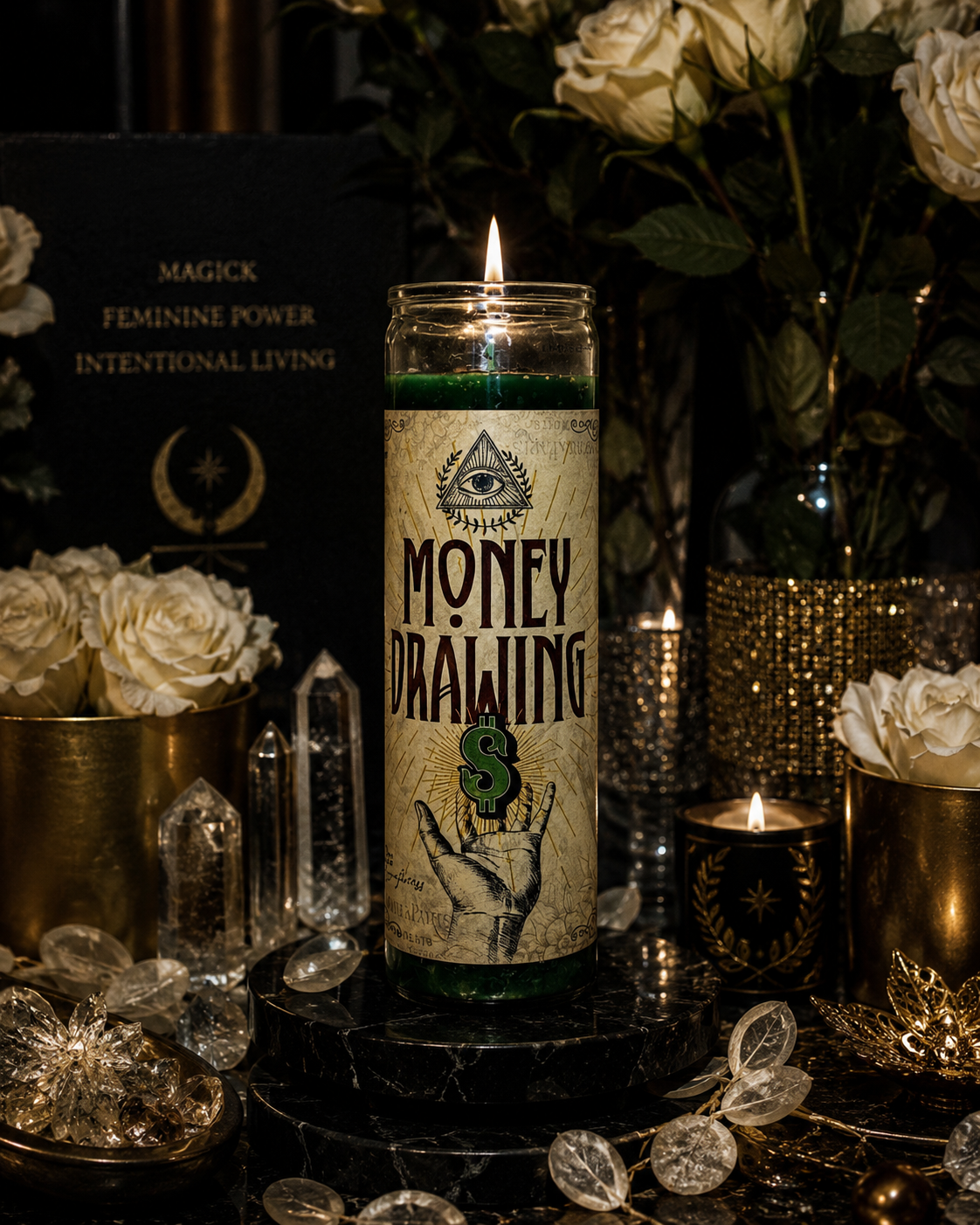 Money Drawing Ritual Candle